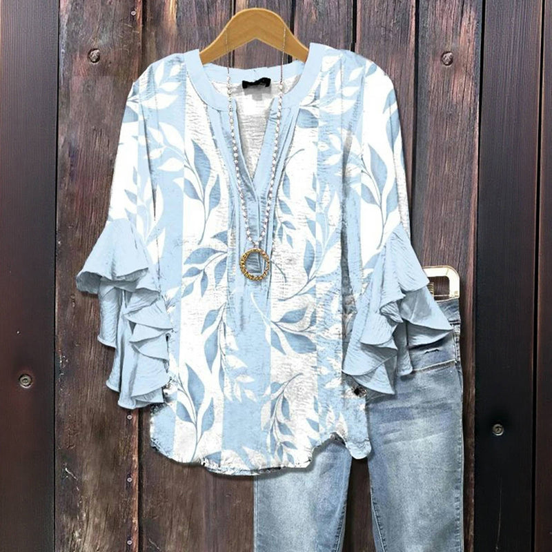 Blouse d'été "Fête au jardin" – Douce & élégante