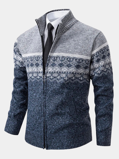 Howard™ – Cardigan zippé en tricot nordique