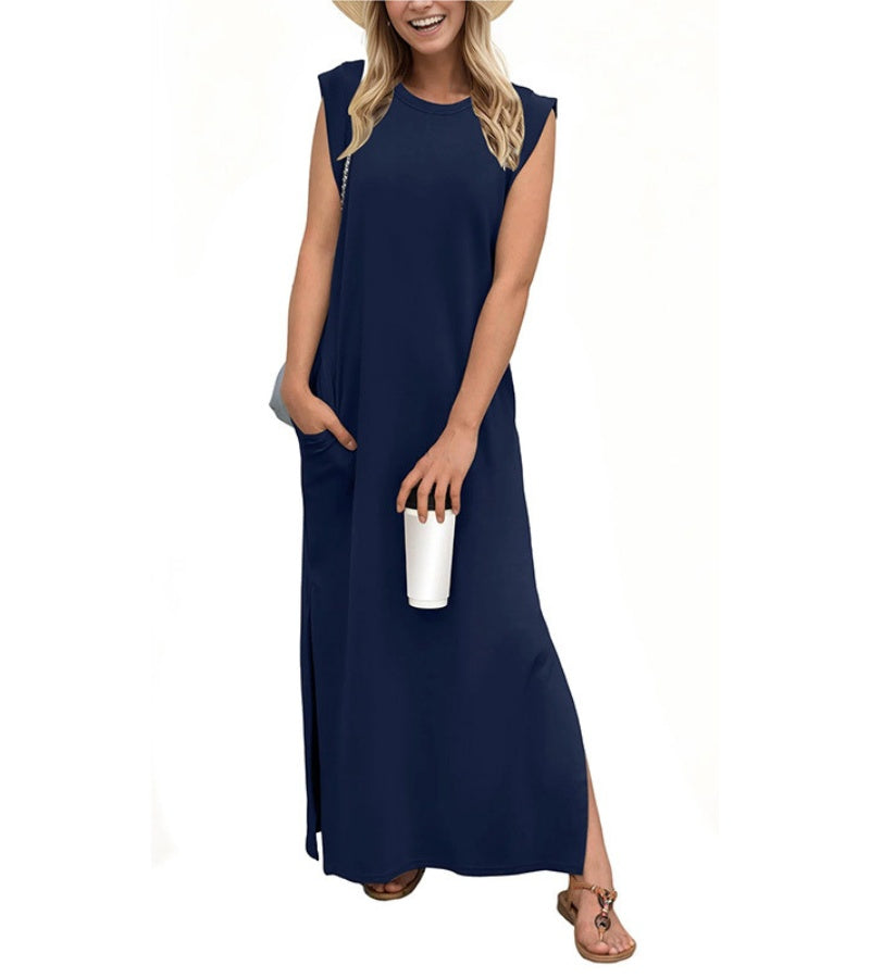 Romaisa | Robe longue fluide à fente