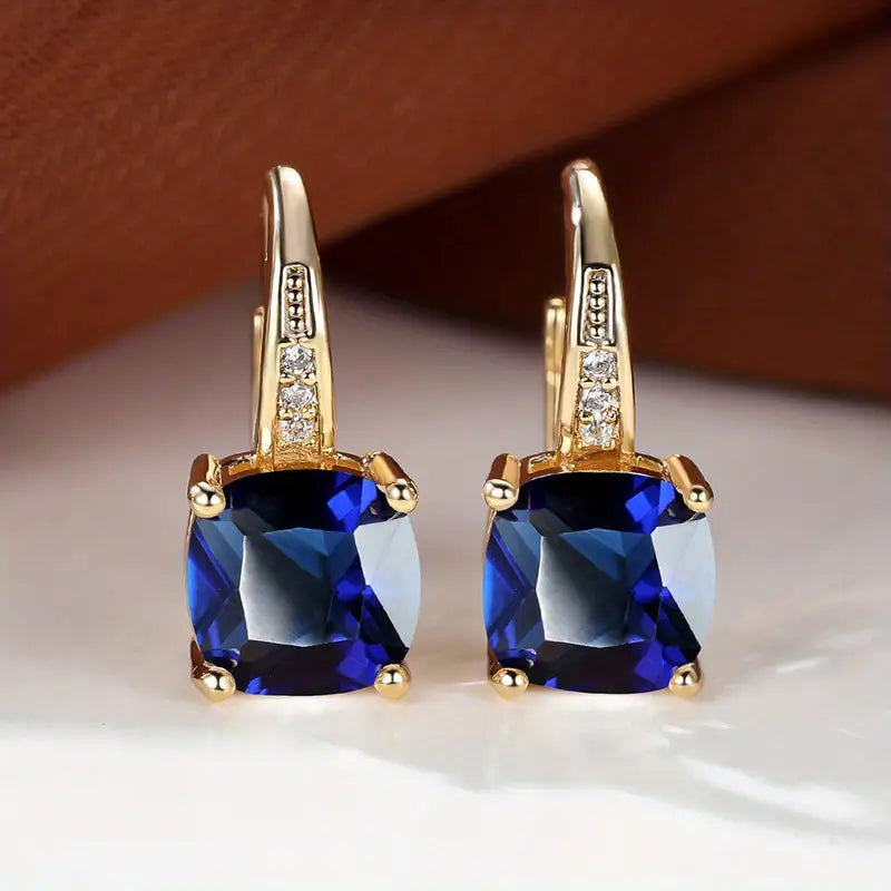 Boucles d'oreilles créoles Mystic Stone | Or