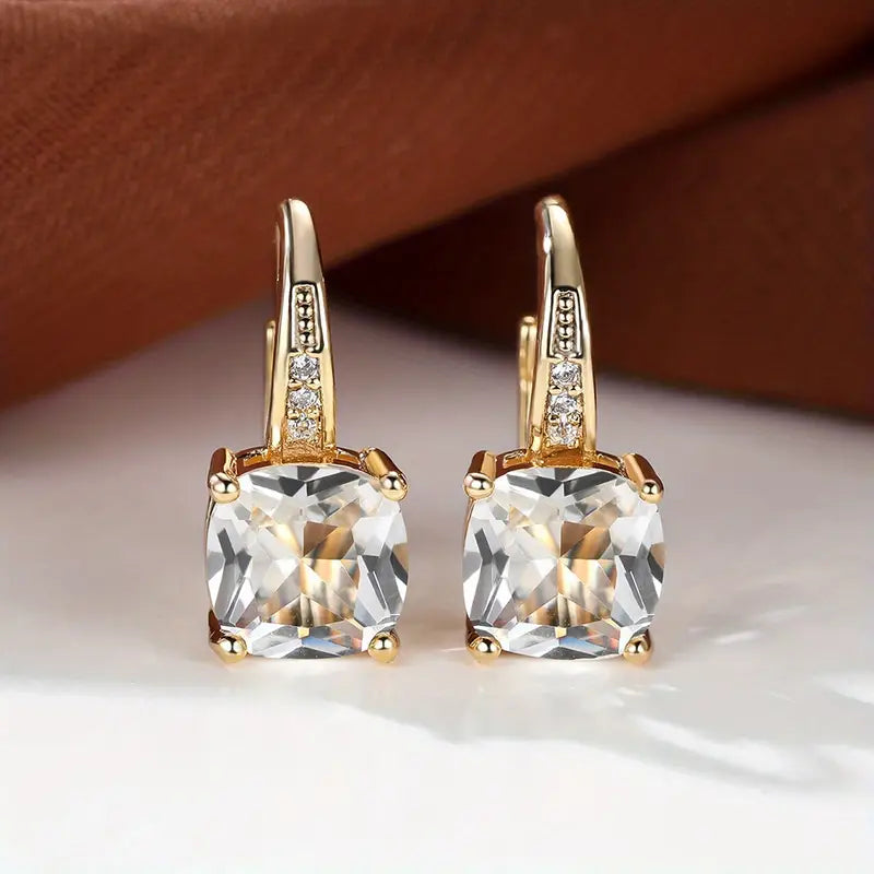 Boucles d'oreilles créoles Mystic Stone | Or