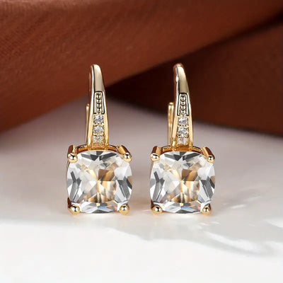 Boucles d'oreilles créoles Mystic Stone | Or