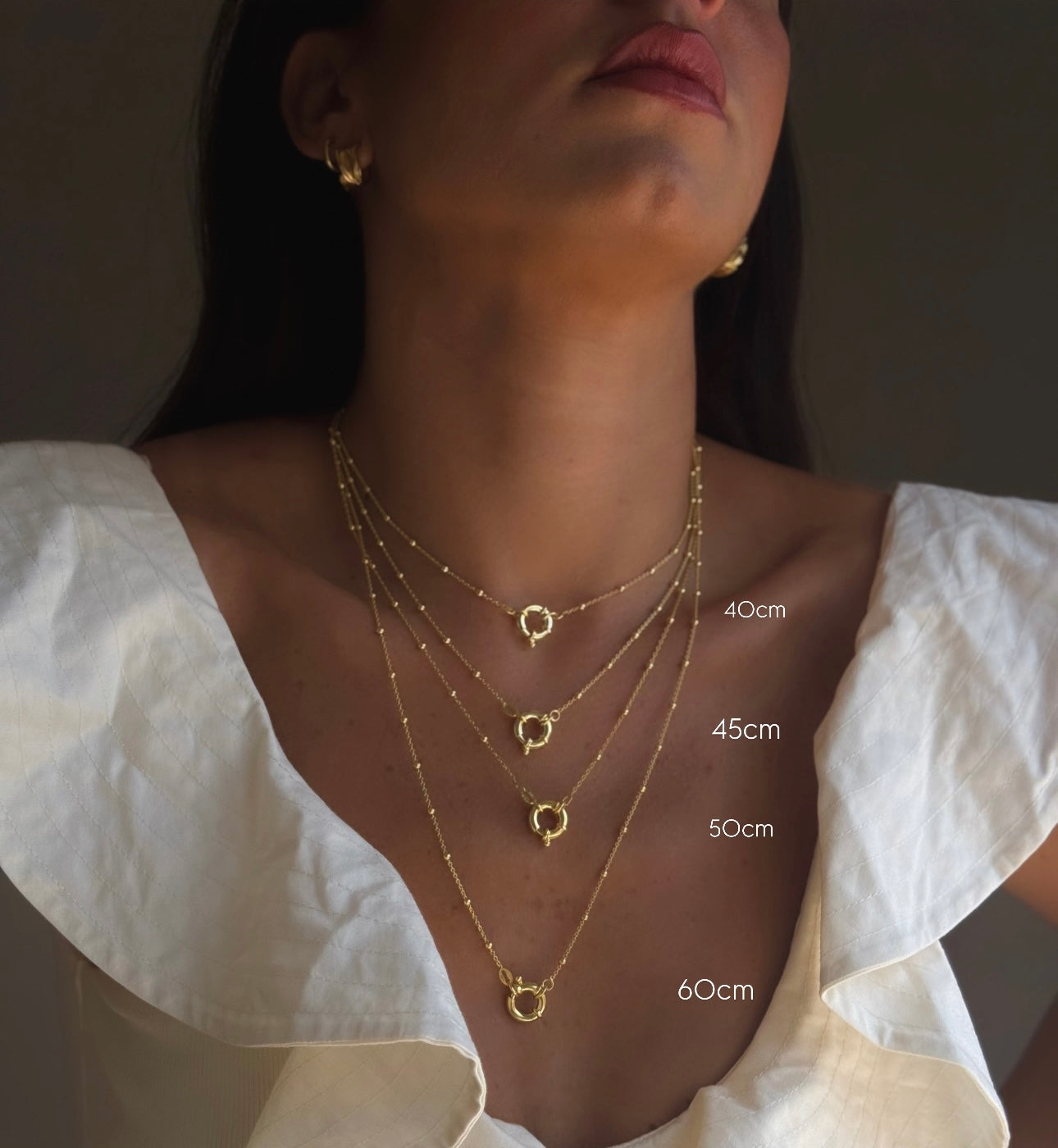 Collier Rosaire en Argent 925 avec Fermoir en Anneau
