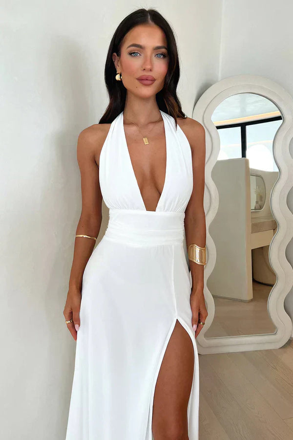 Jade | Élégante robe dos nu avec décolleté profond