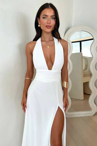 Jade | Élégante robe dos nu avec décolleté profond