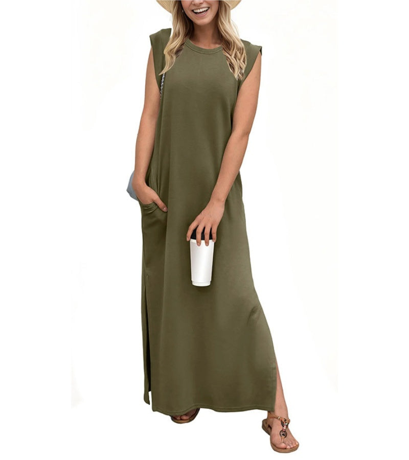 Romaisa | Robe longue fluide à fente