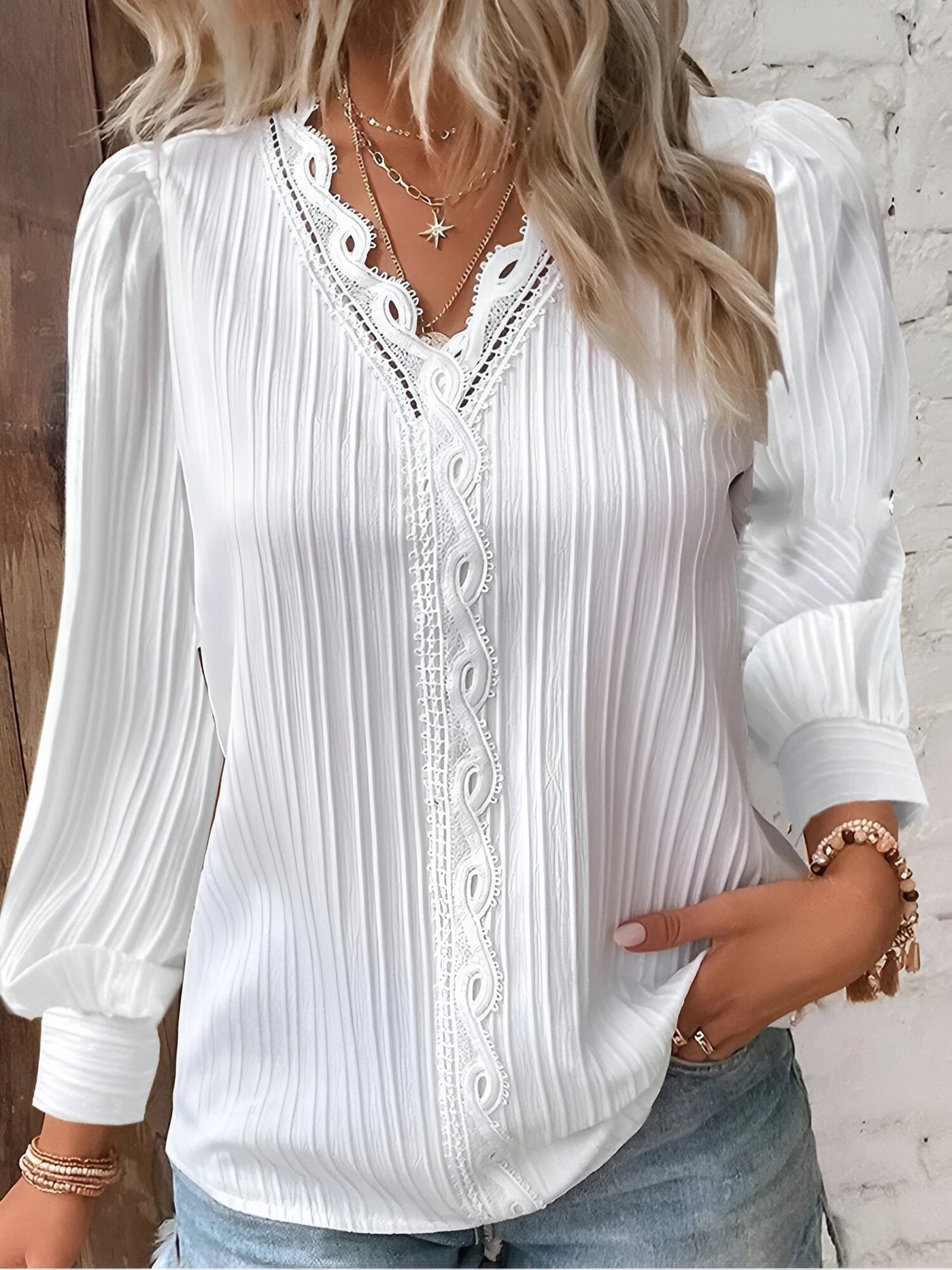 Maëlys™ | Blouse en Dentelle de Luxe