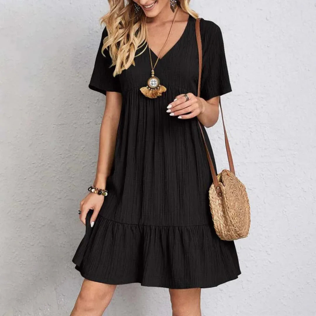 Elske™ | Robe Mini à Col V Élégante