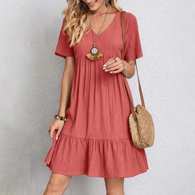 Elske™ | Robe Mini à Col V Élégante