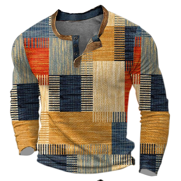 MarcoVinci - Pull homme à col rond et fermeture à boutons
