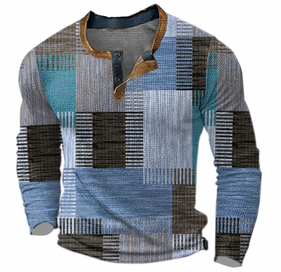 MarcoVinci - Pull homme à col rond et fermeture à boutons