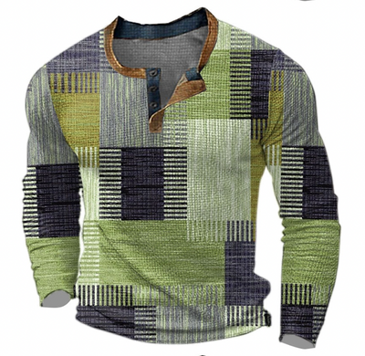 MarcoVinci - Pull homme à col rond et fermeture à boutons