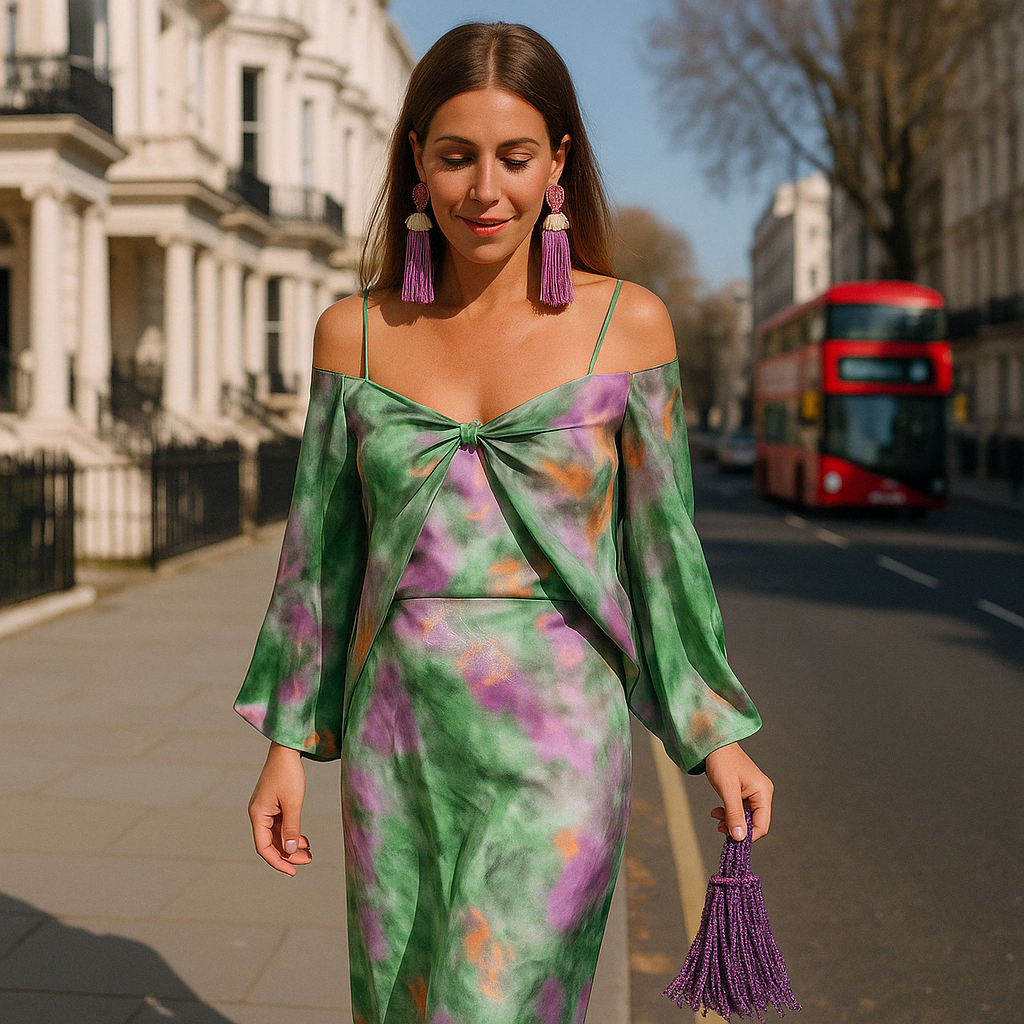 Nancy | Robe Maxi Élégante Avec Écharpe Détachable