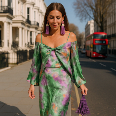 Nancy | Robe Maxi Élégante Avec Écharpe Détachable