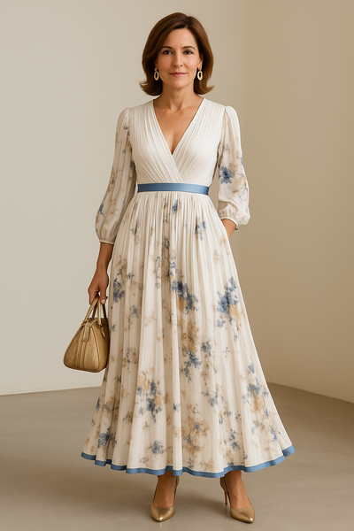 Katie | Robe Maxi Florale Élégante