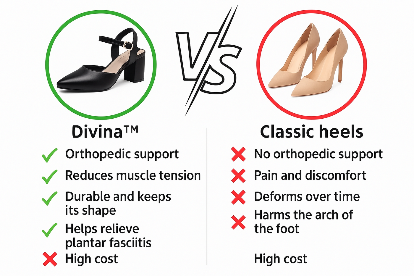 Florence | Talons orthopédiques pour femme