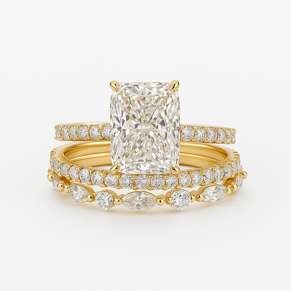 Ensemble de 3 alliances Jaily | Or