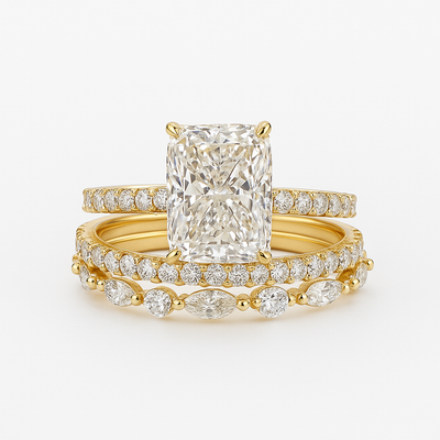 Ensemble de 3 alliances Jaily | Or