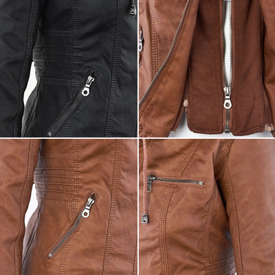 Odessa | Veste En Cuir Imperméable À Capuche