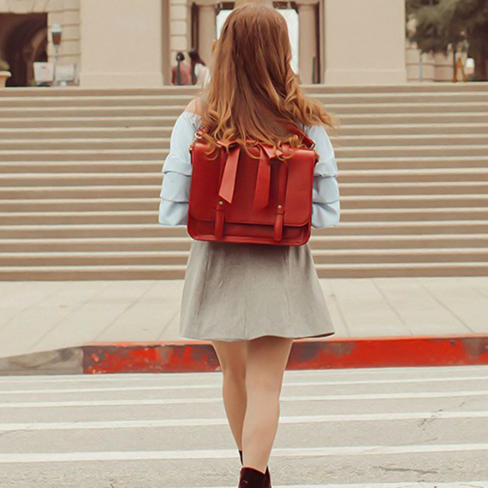 Sienna | Sac Retro Twist en Bleu-Rose