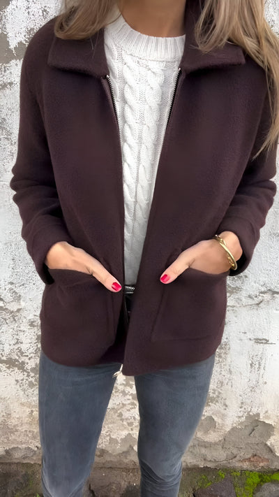 Fulvia | Veste Élégante À Revers Et Fermeture Éclair