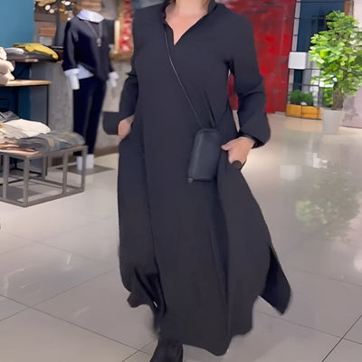 Robe longue ample avec fente latérale