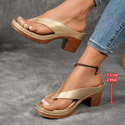 Aurelia | Sandales ultra confortables à talon épais