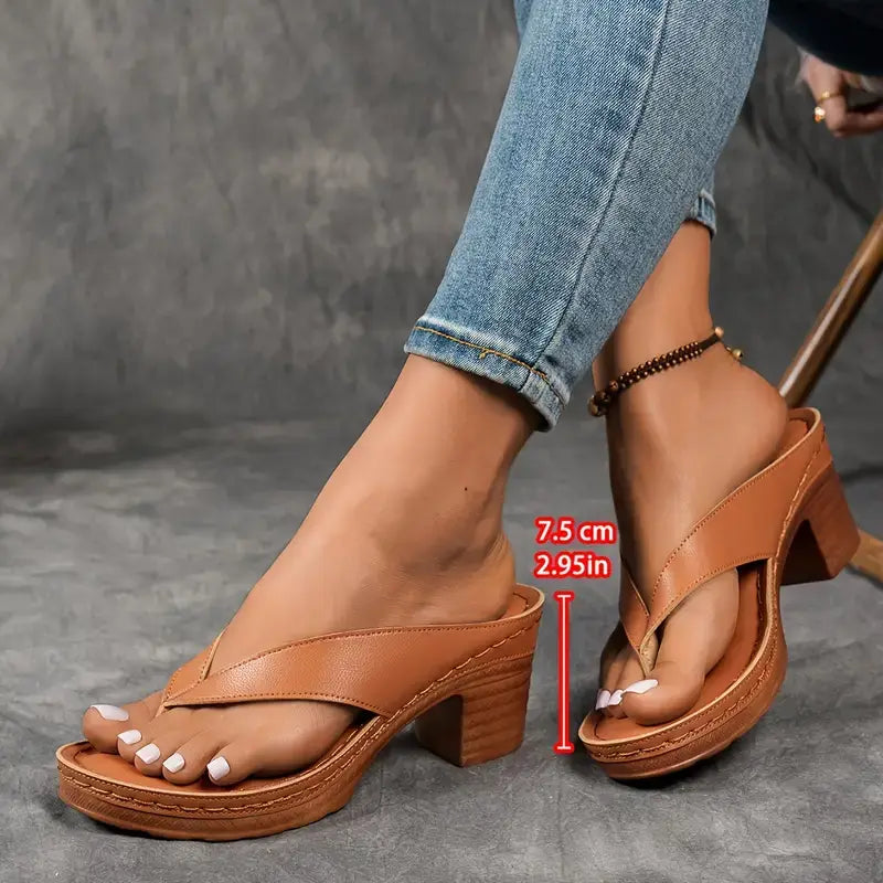 Aurelia | Sandales ultra confortables à talon épais