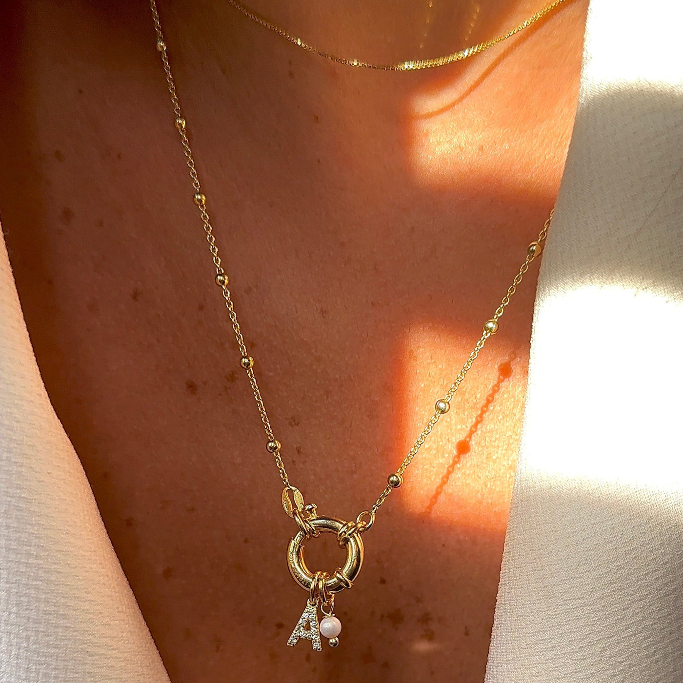 Collier Rosaire en Argent 925 avec Fermoir en Anneau