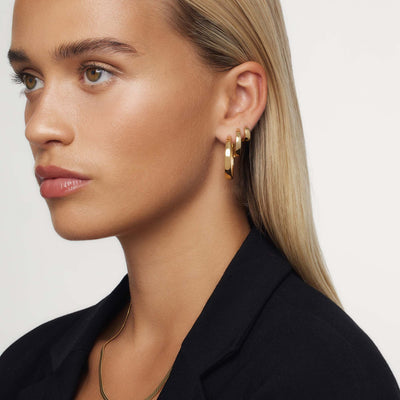 Boucles d'oreilles créoles Gia Statement | Or