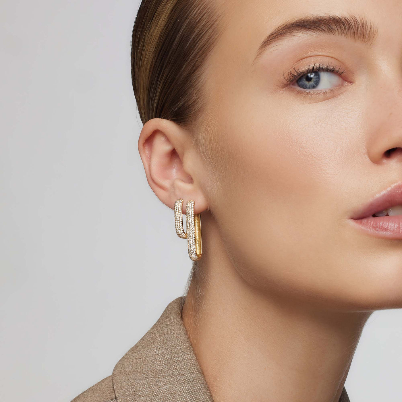 Icon Pavé Hoops | Or