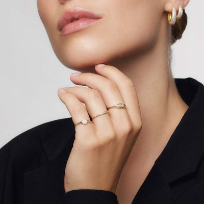 Bague en diamant à dôme | Or