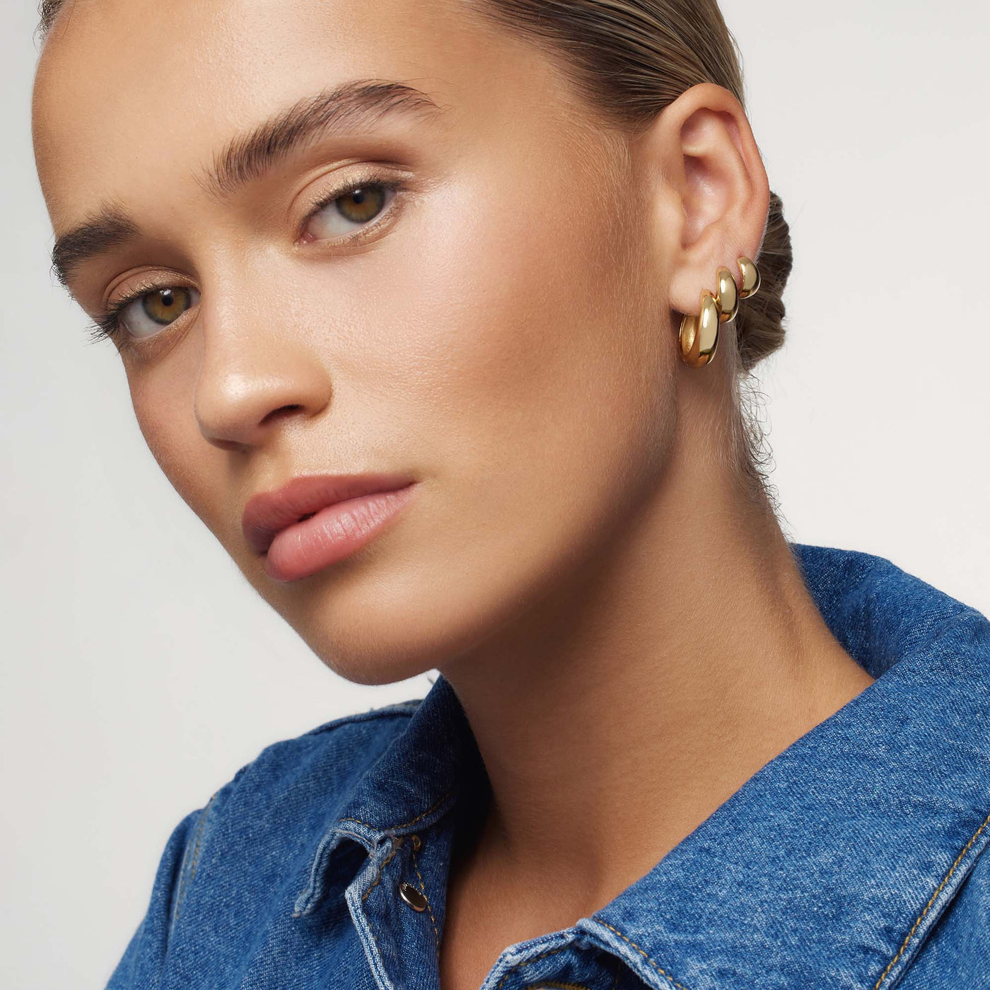 Boucles d'oreilles créoles Rue Statement | Or