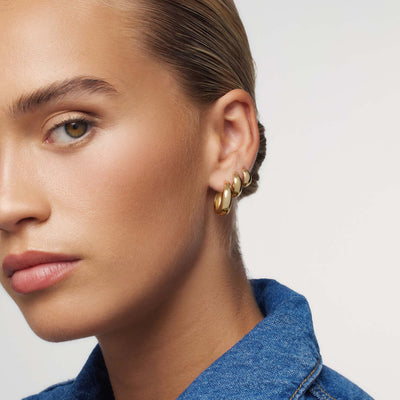 Boucles d'oreilles créoles Rue Statement | Or