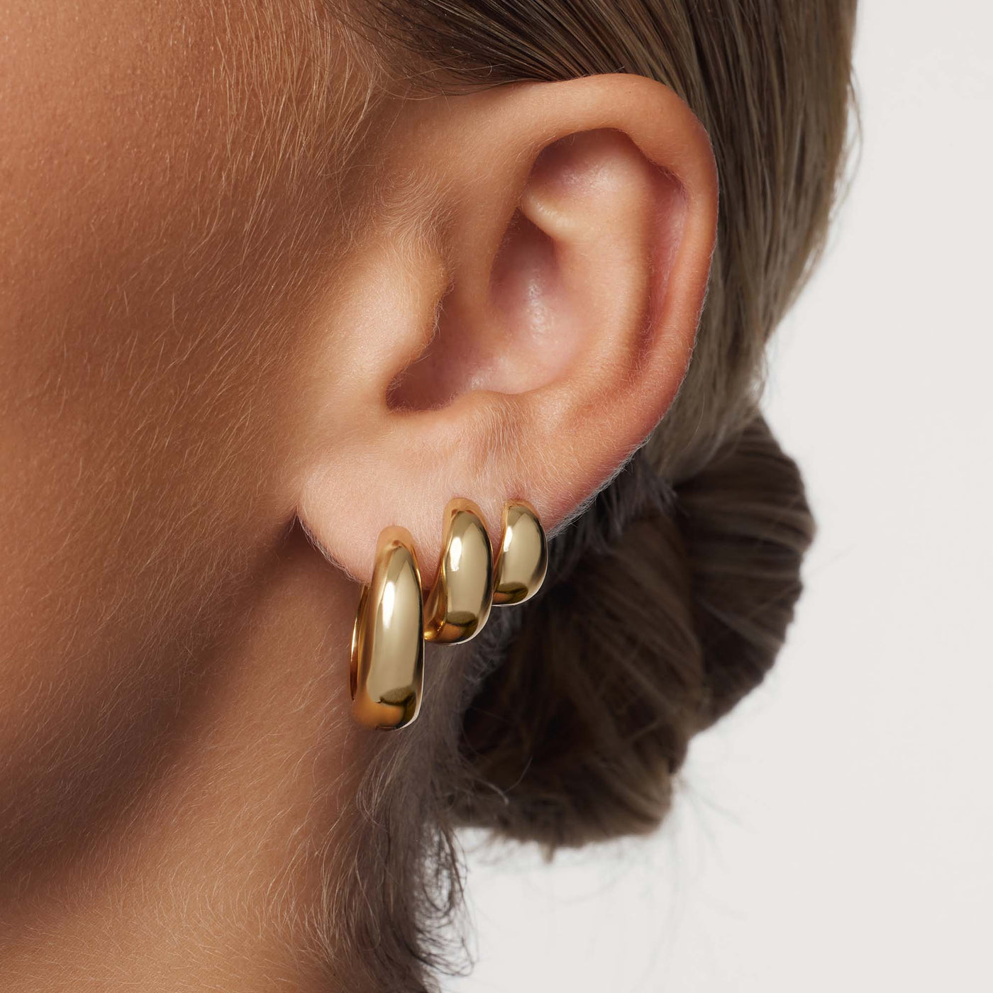 Boucles d'oreilles créoles Rue Statement | Or