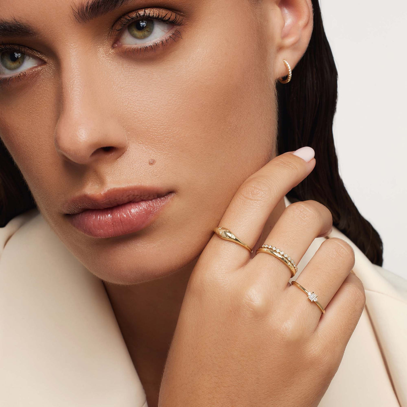 Bague en diamant à dôme | Or
