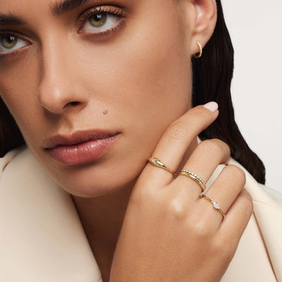 Bague en diamant à dôme | Or