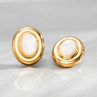 Boucles d'oreilles Giselle Pearl | Or