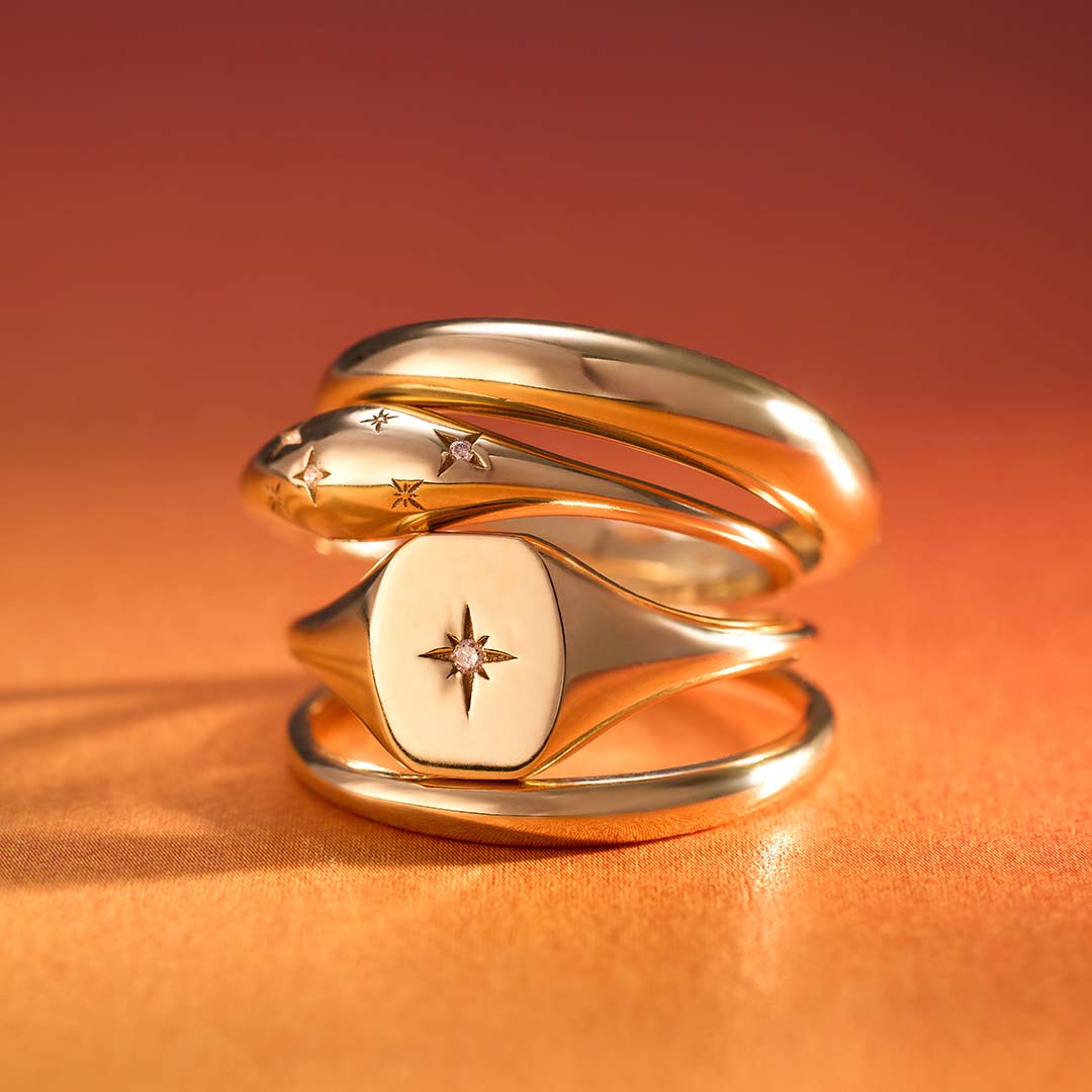 Bague en diamant à dôme | Or