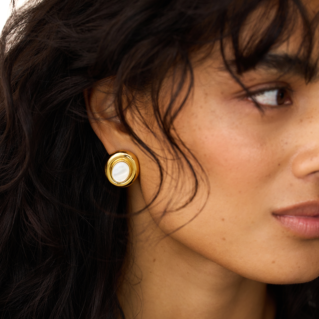 Boucles d'oreilles Giselle Pearl | Or