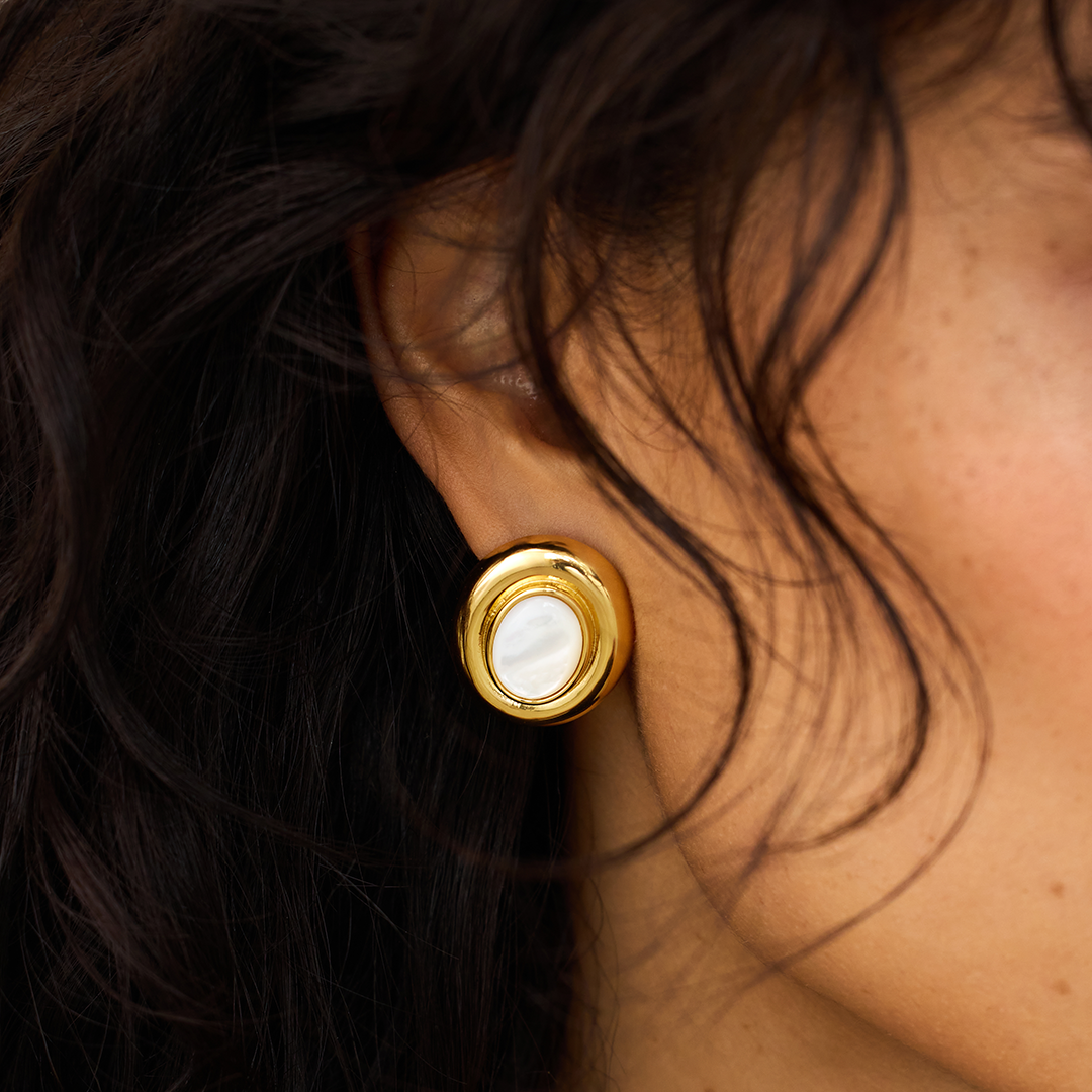 Boucles d'oreilles Giselle Pearl | Or