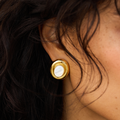 Boucles d'oreilles Giselle Pearl | Or