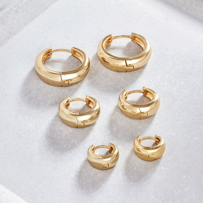 Boucles d'oreilles créoles Rue Statement | Or