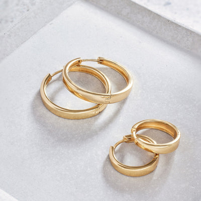 Boucles d'oreilles créoles Gia Statement | Or