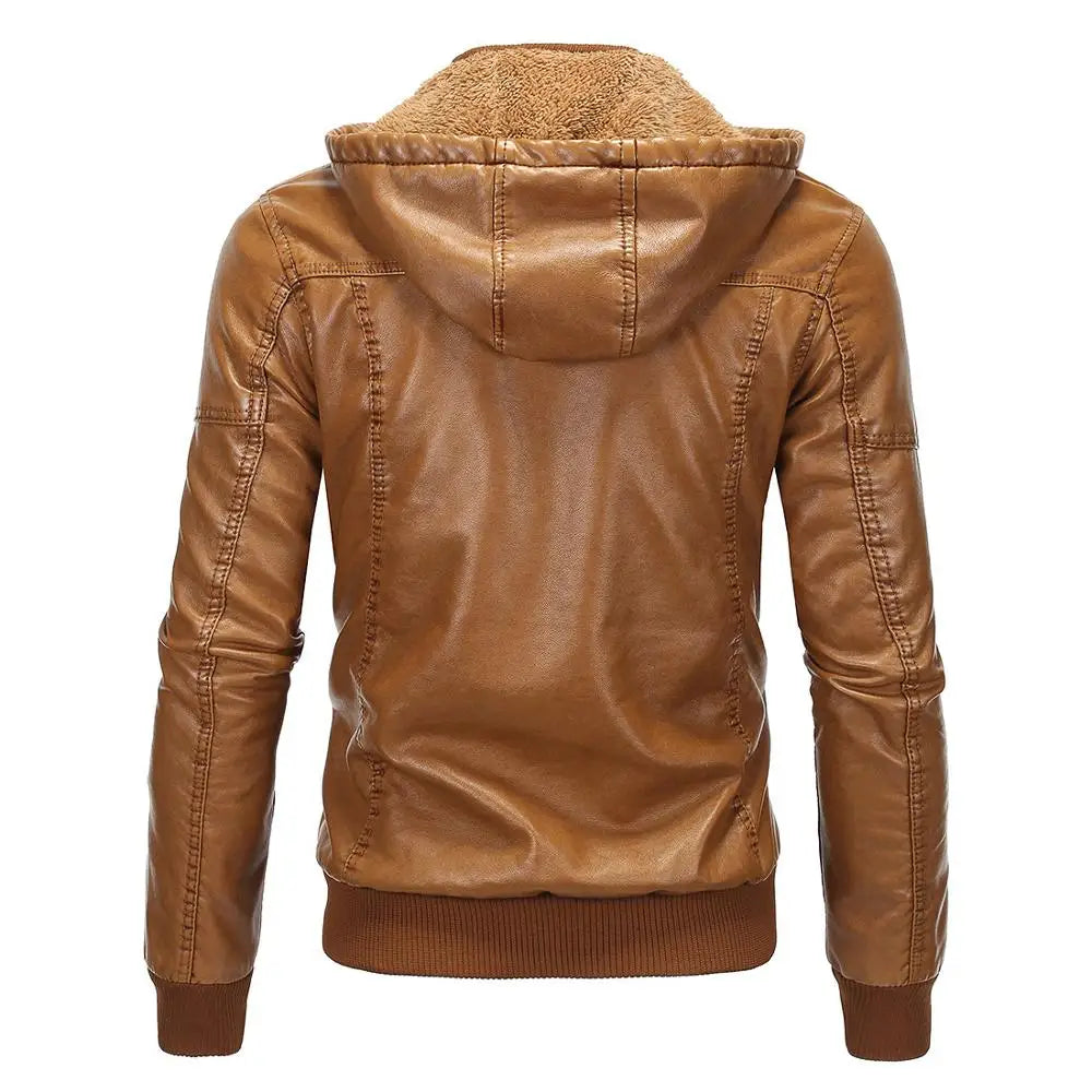 Nathan™ | Blouson noir avec capuche amovible