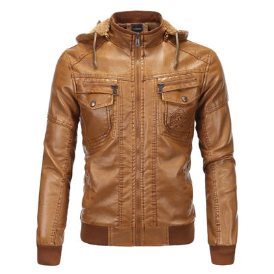 Nathan™ | Blouson noir avec capuche amovible