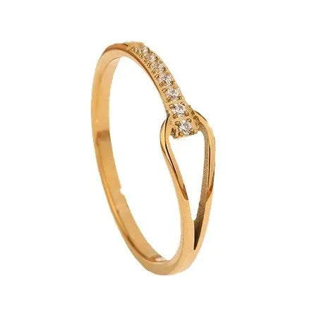 Bague en diamant géométrique