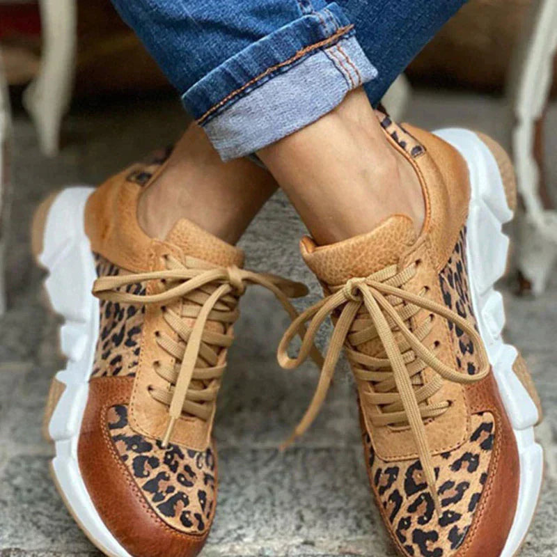 Crissa | Baskets Confortables Léopard