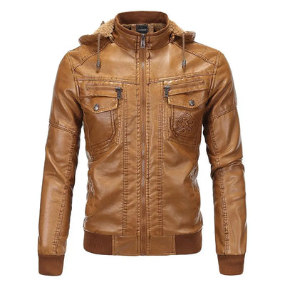 Nathan™ | Blouson noir avec capuche amovible