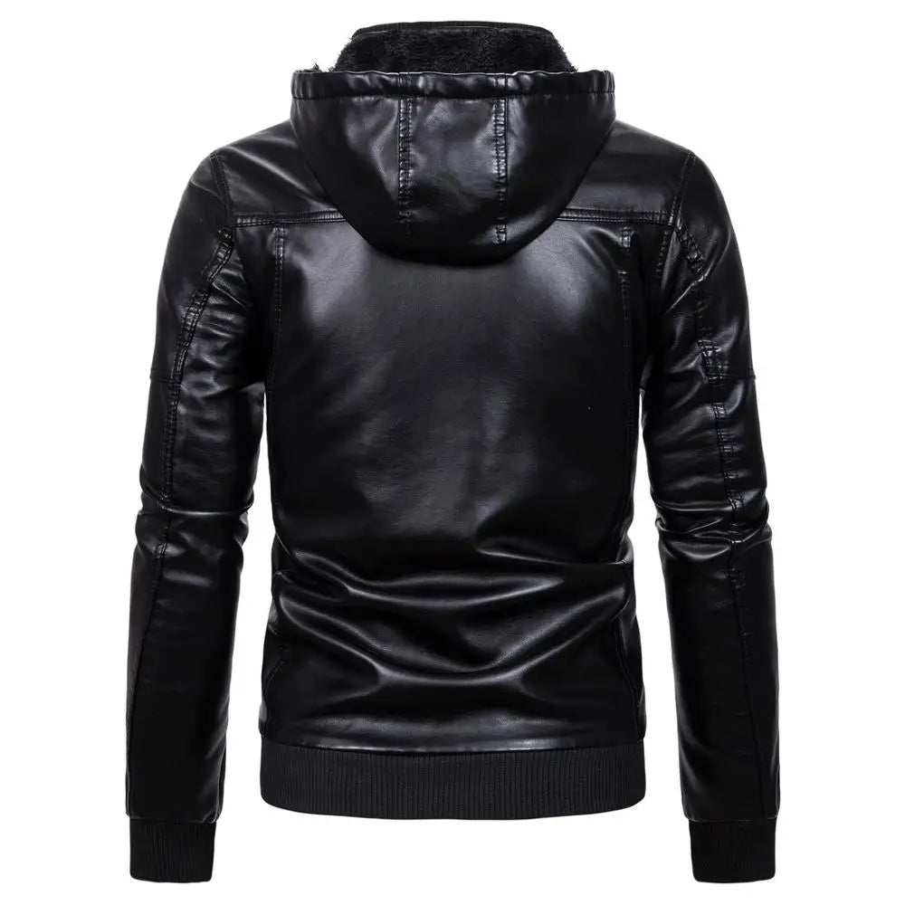 Nathan™ | Blouson noir avec capuche amovible